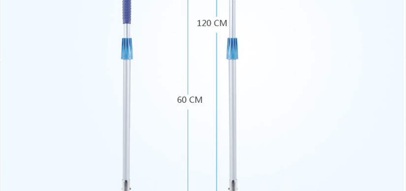 拖把杆长度可根据需求进行调节，简单方便
